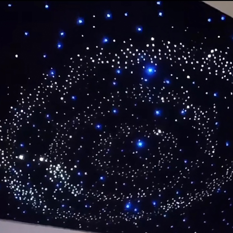 لوحة سقف مرصعة بالنجوم من الألياف الضوئية الصوتية Spesonic سقف نجمي صوتي من ألياف البوليستر ضوء النجوم لوحة سقف مرصعة بالنجوم من الألياف الضوئية الصوتية Spesonic سقف نجمي صوتي من ألياف البوليستر ضوء النجوم